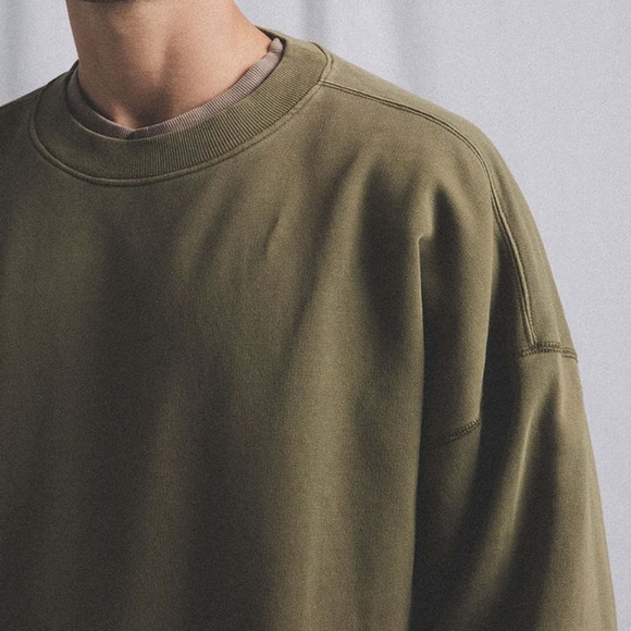 Elwood Core Oversized Sweatshirt Men Women Unisex Size M Vintage Green Baggy NWT - Picture 3 of 10